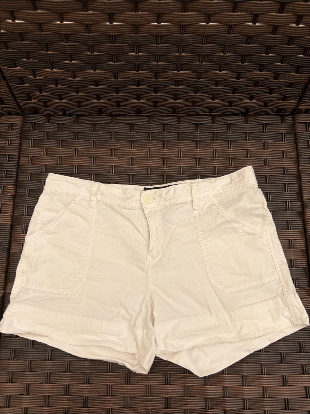 Calvin Klein Jeans Cream Cargo Cotton Shorts